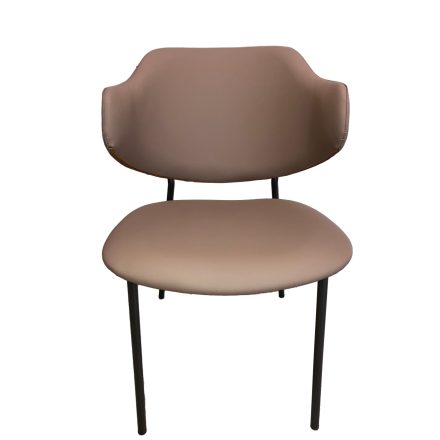 Dining chair PU artificial leather brown