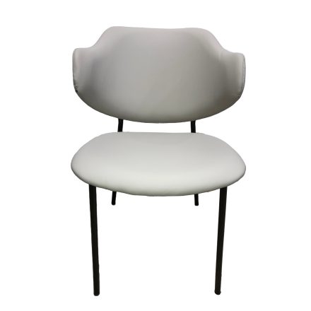 Dining chair PU artificial leather off-white