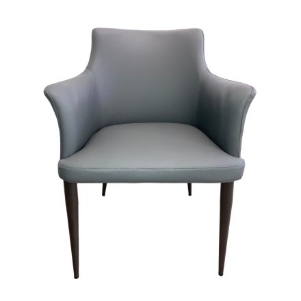 Dining chair PU artificial leather gray