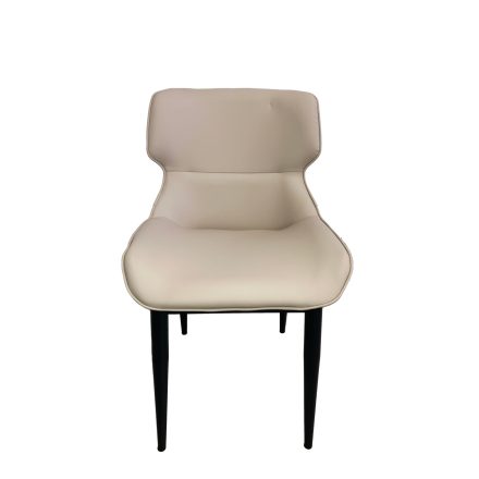Dining chair pu artificial leather camel color