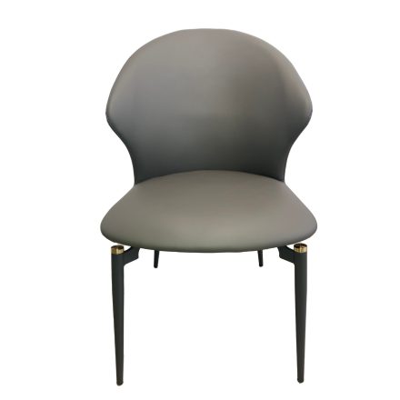 Dining chair pu artificial leather gray