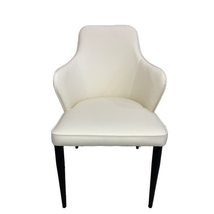 Dining chair pu artificial leather off-white