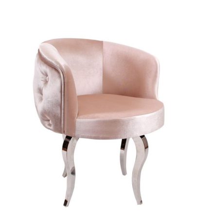 Deep stitched round velvet swivel armchair